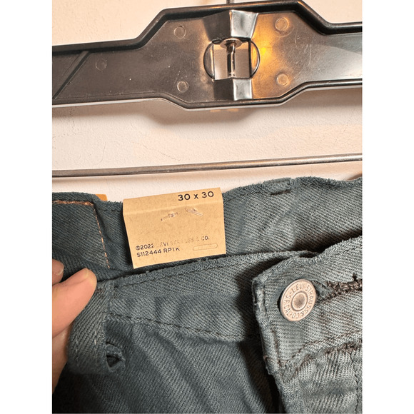 Brand New Levi's 501 Men's 30x30 Green/Blueish Button Fly Straight Leg Jeans - Picture 6 of 8